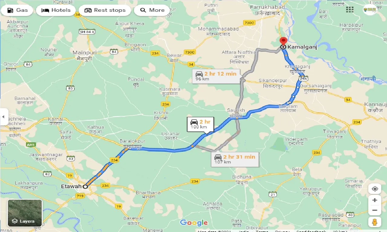 etawah-to-kamalganj-taxi
