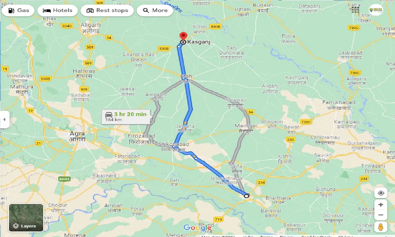 etawah-to-kasganj-one-way