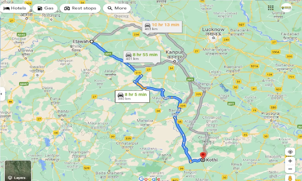 etawah-to-kothi-taxi