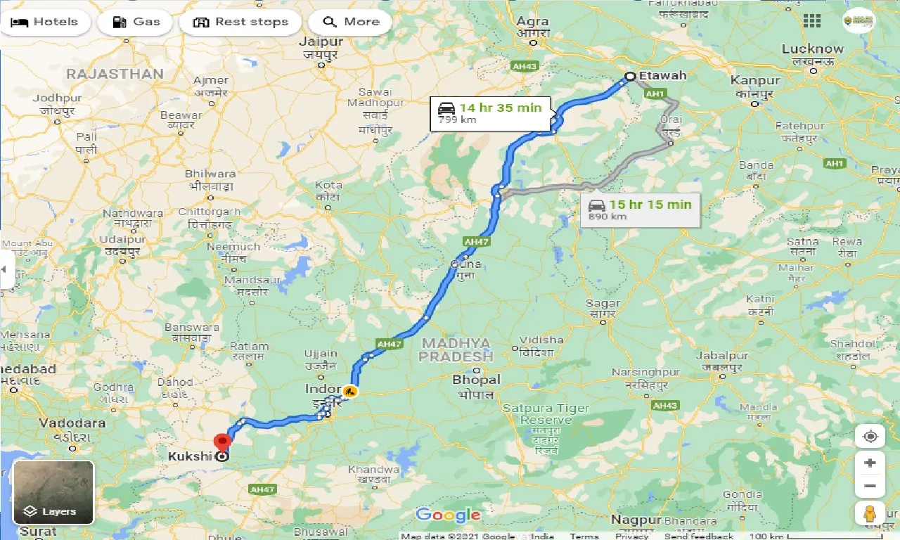 etawah-to-kukshi-one-way