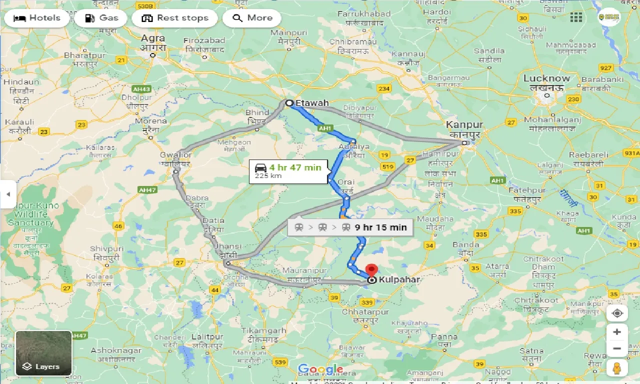 etawah-to-kulpahar-taxi