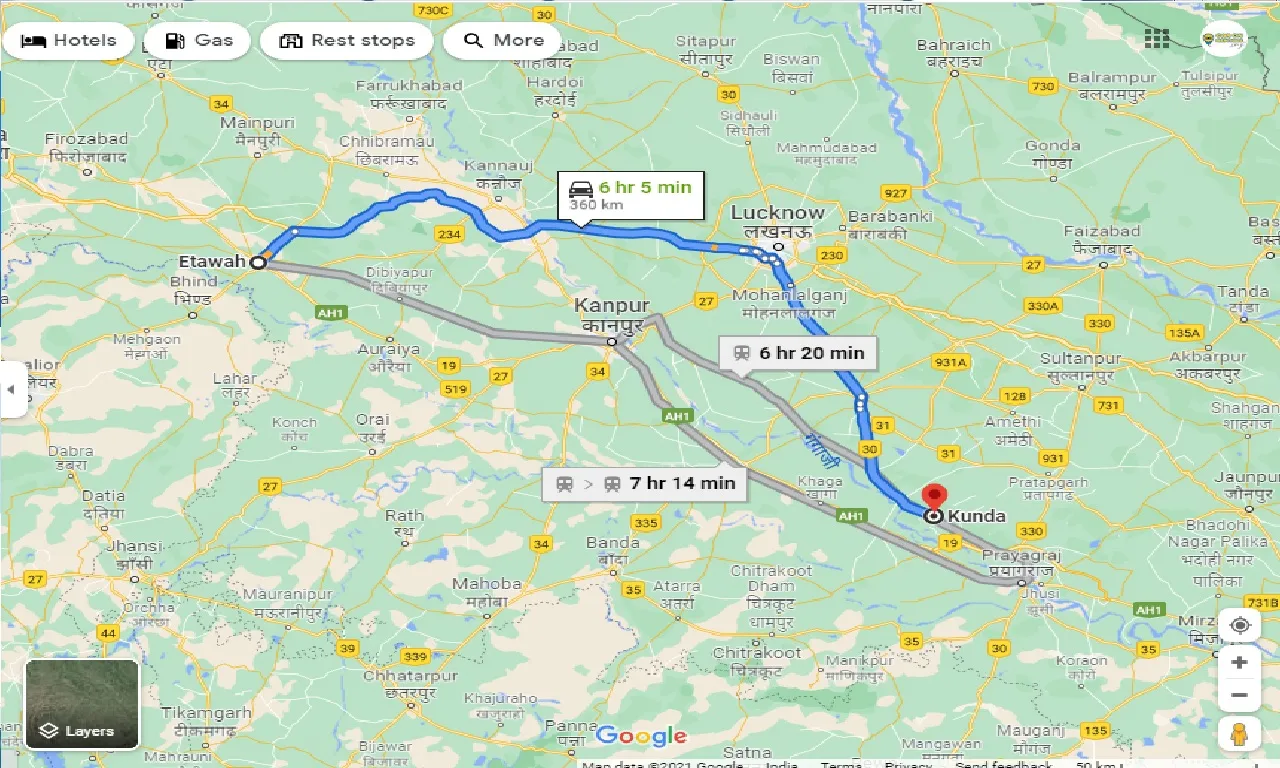 etawah-to-kunda-taxi