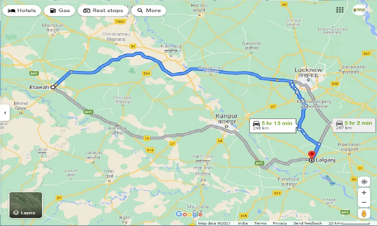etawah-to-lalganj-one-way