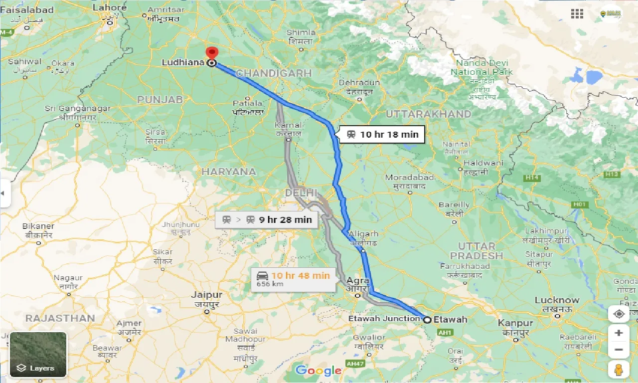 etawah-to-ludhiana-one-way