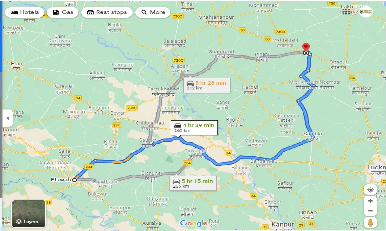 etawah-to-maholi-one-way