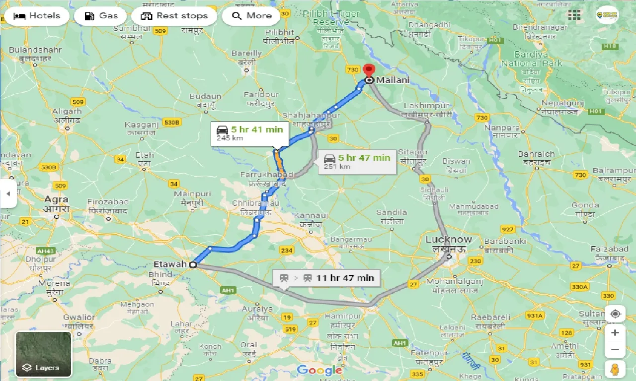 etawah-to-mailani-taxi