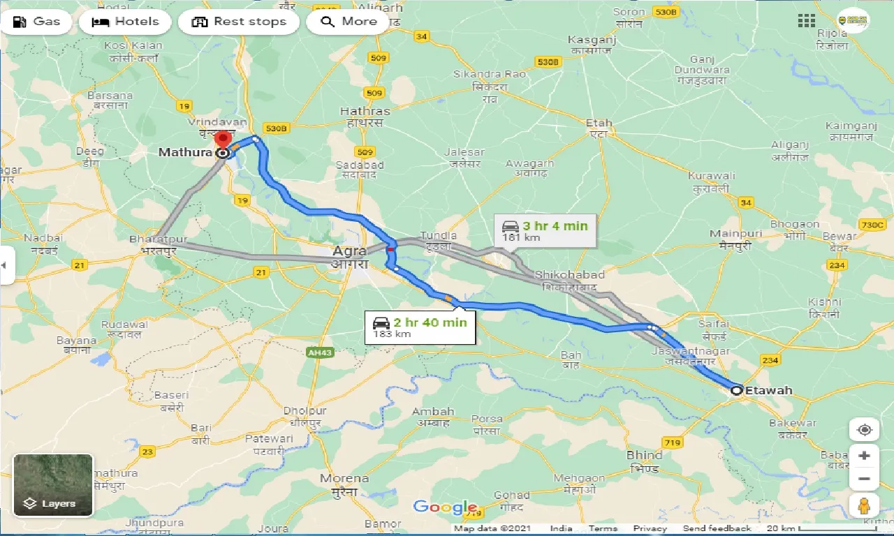 etawah-to-mathura-taxi