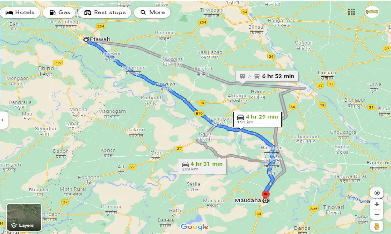 etawah-to-maudaha-one-way