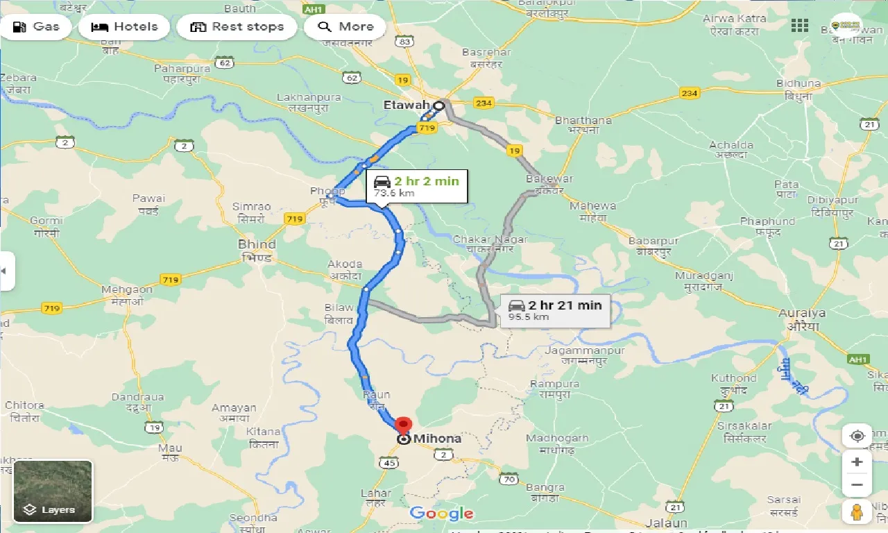 etawah-to-mihona-taxi