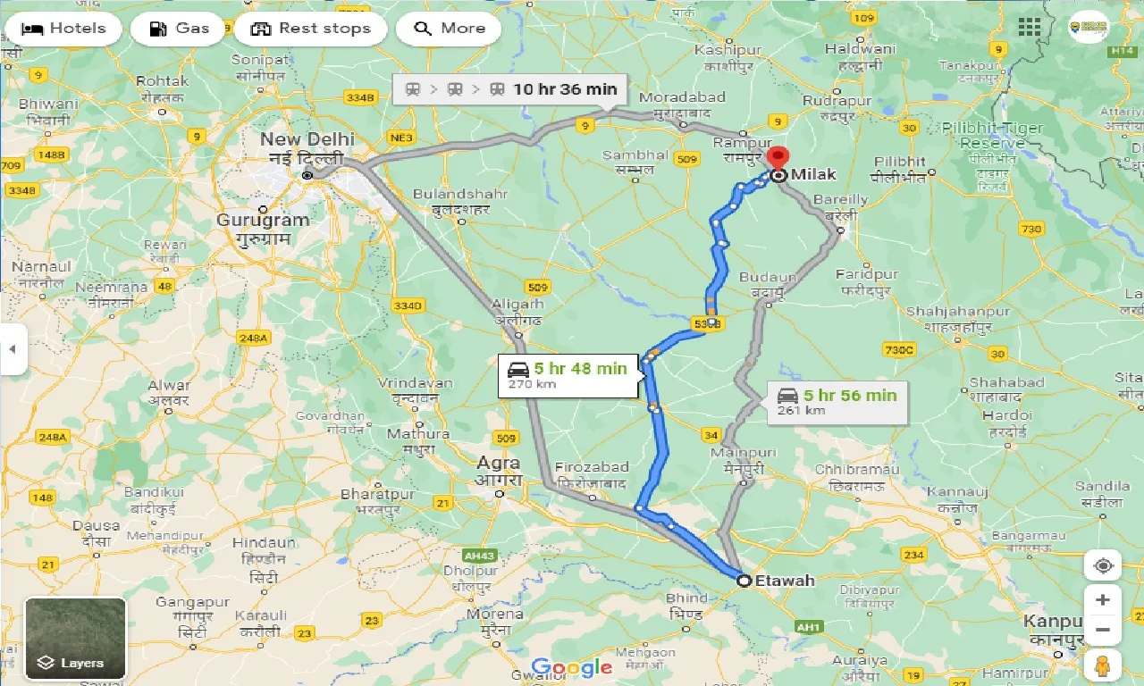 etawah-to-milak-taxi