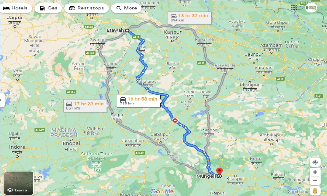etawah-to-mungeli-taxi