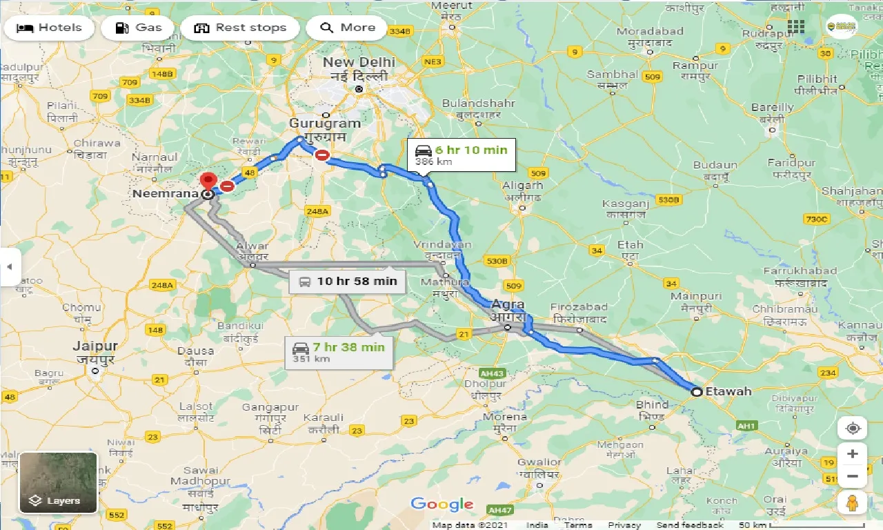 etawah-to-neemrana-one-way