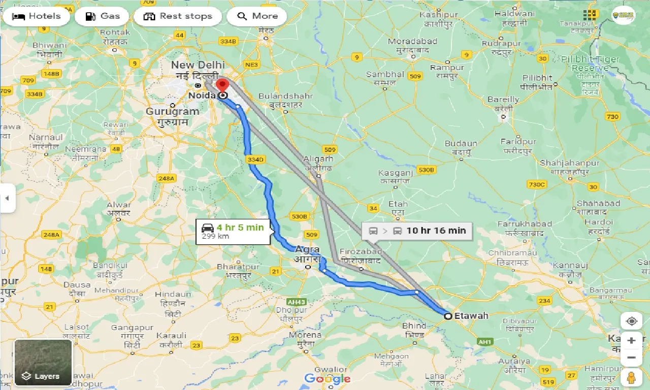 etawah-to-noida-taxi
