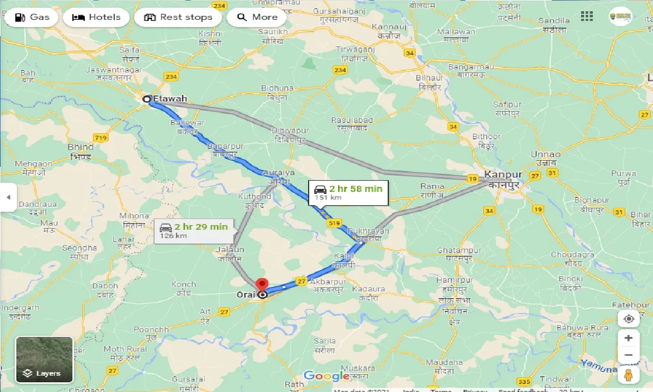 etawah-to-orai-taxi