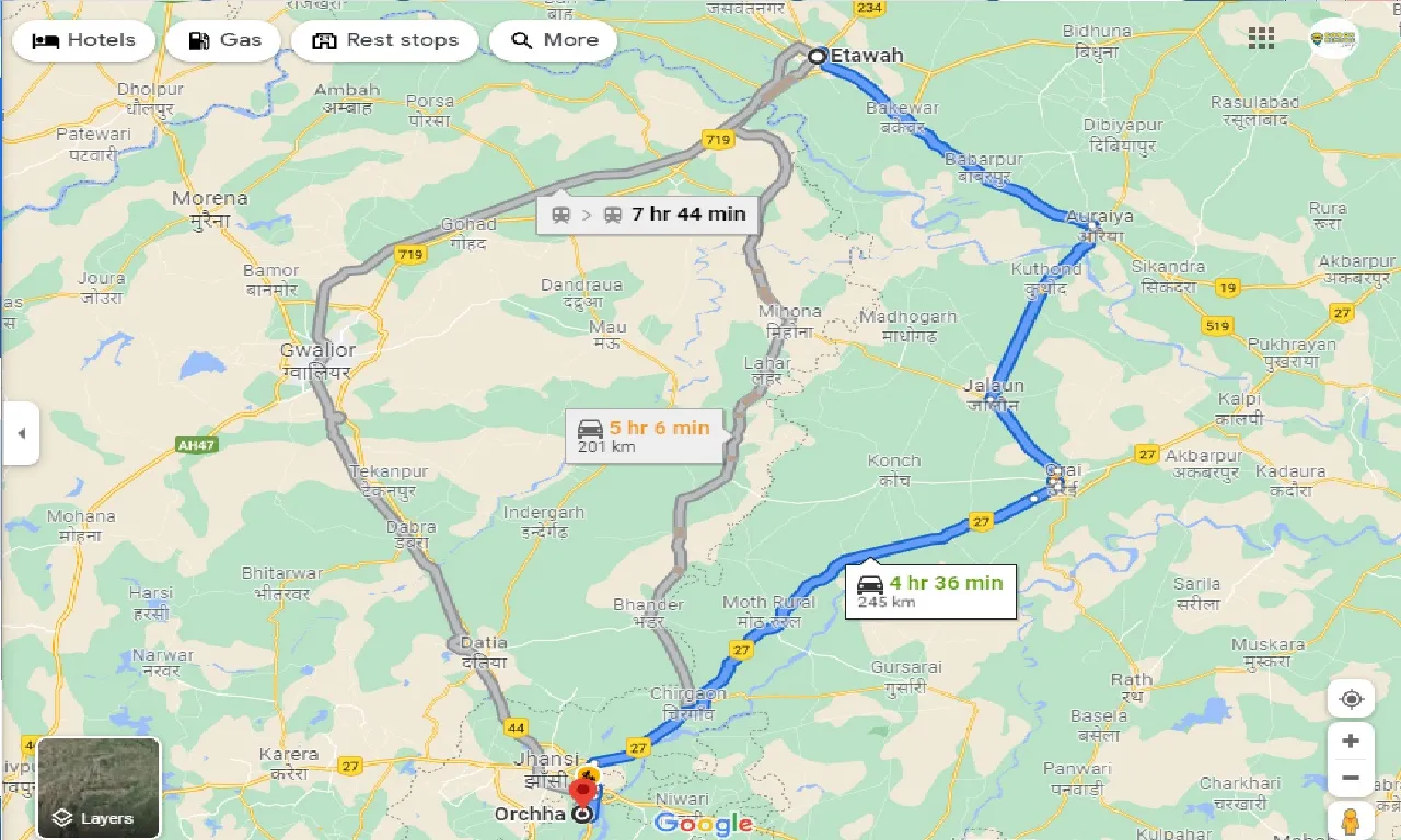 etawah-to-orchha-taxi