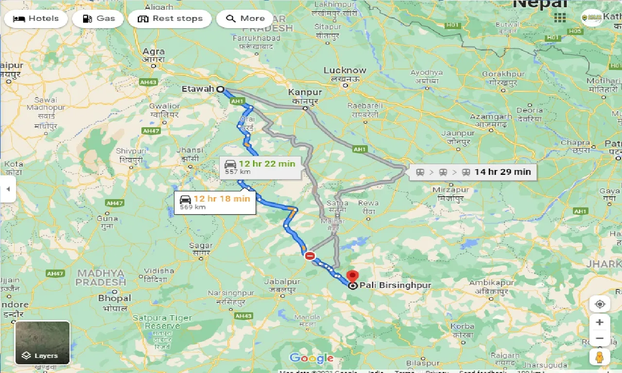 etawah-to-pali-birsinghpur-one-way
