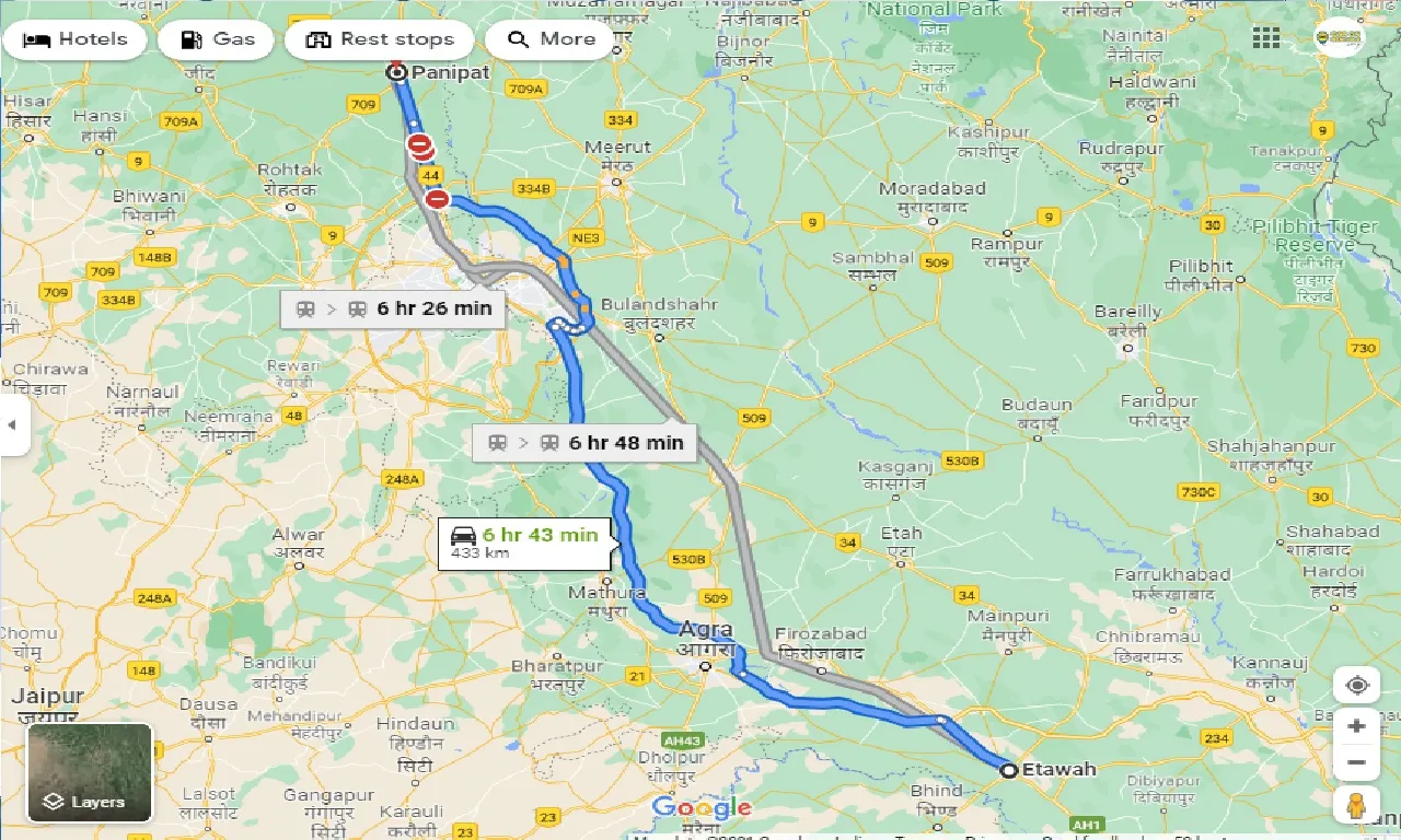 etawah-to-panipat-taxi