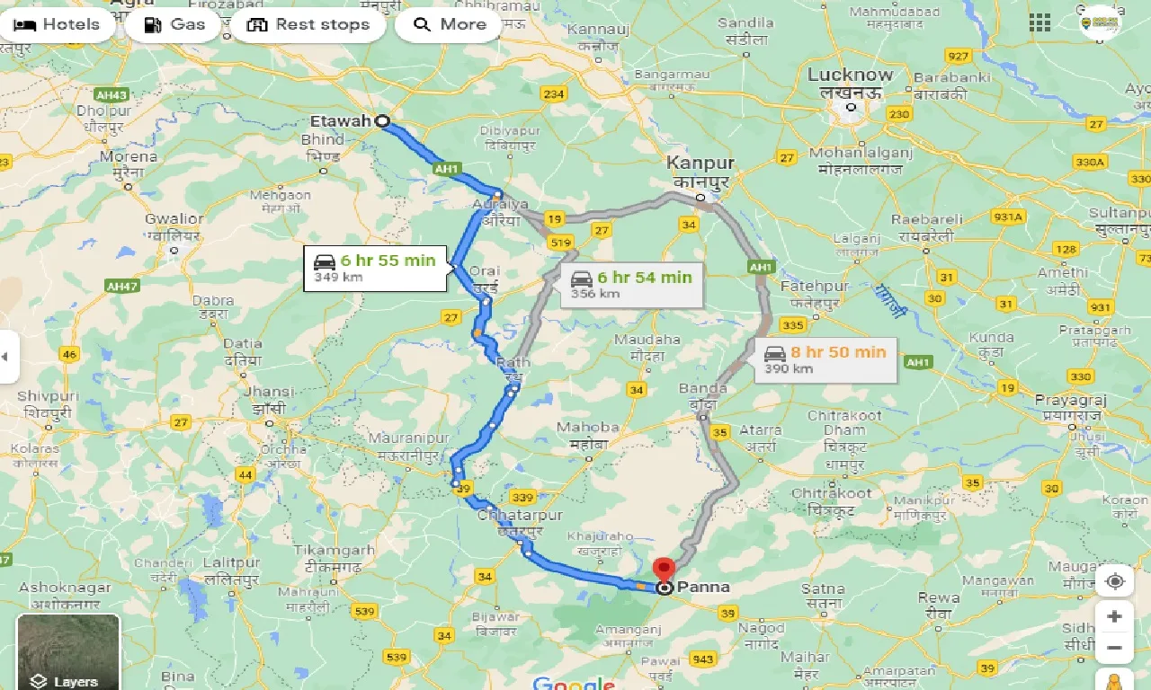etawah-to-panna-taxi