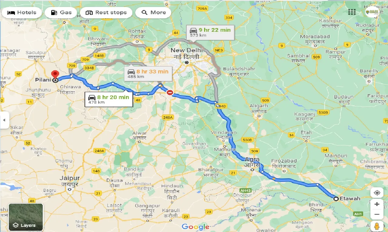 etawah-to-pilani-taxi
