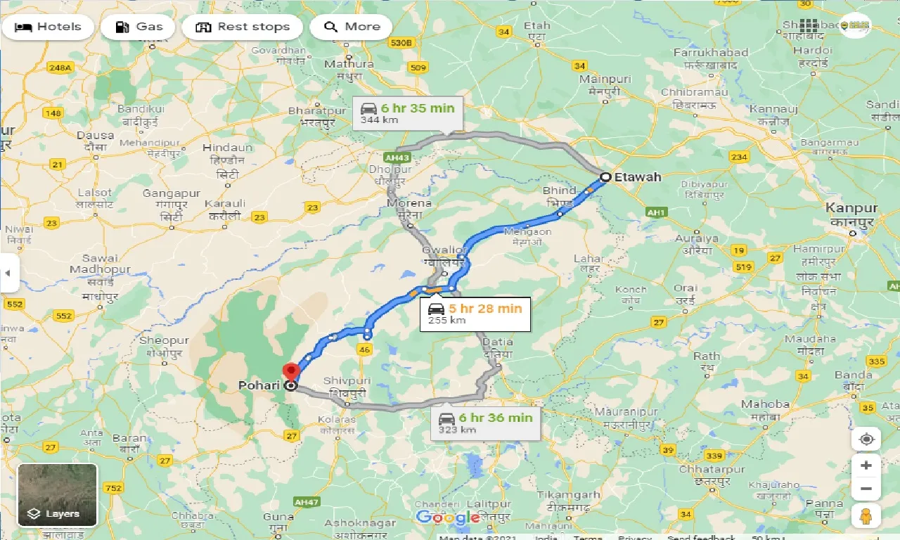 etawah-to-pohari-taxi