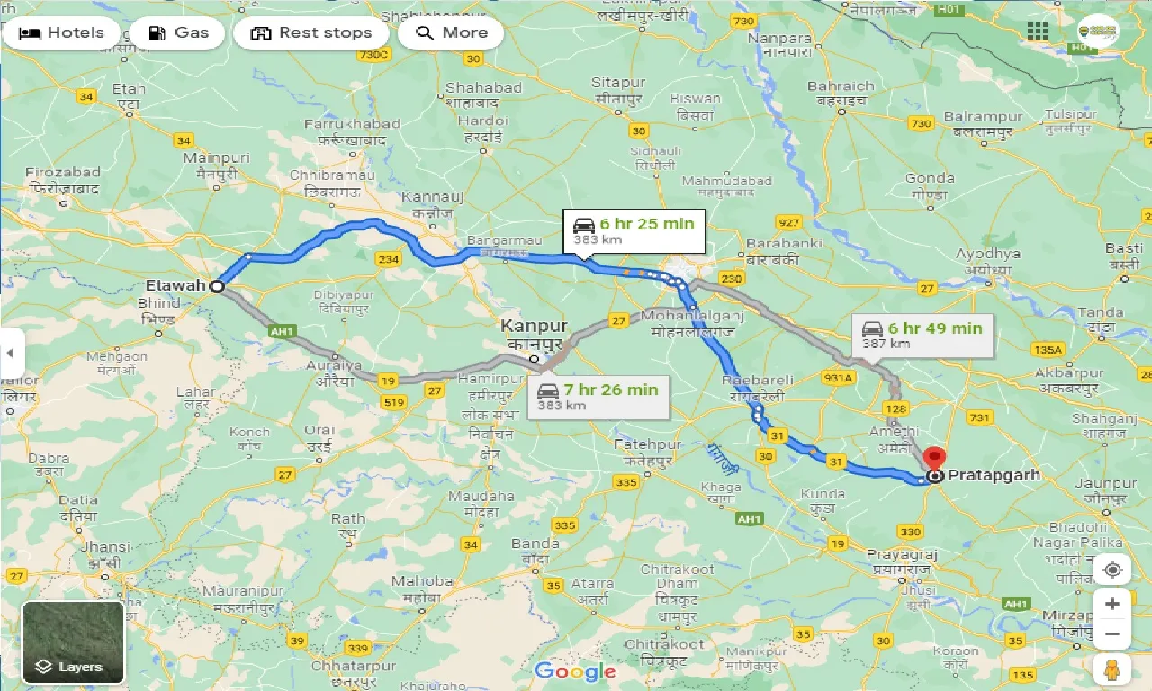 etawah-to-pratapgarh-taxi