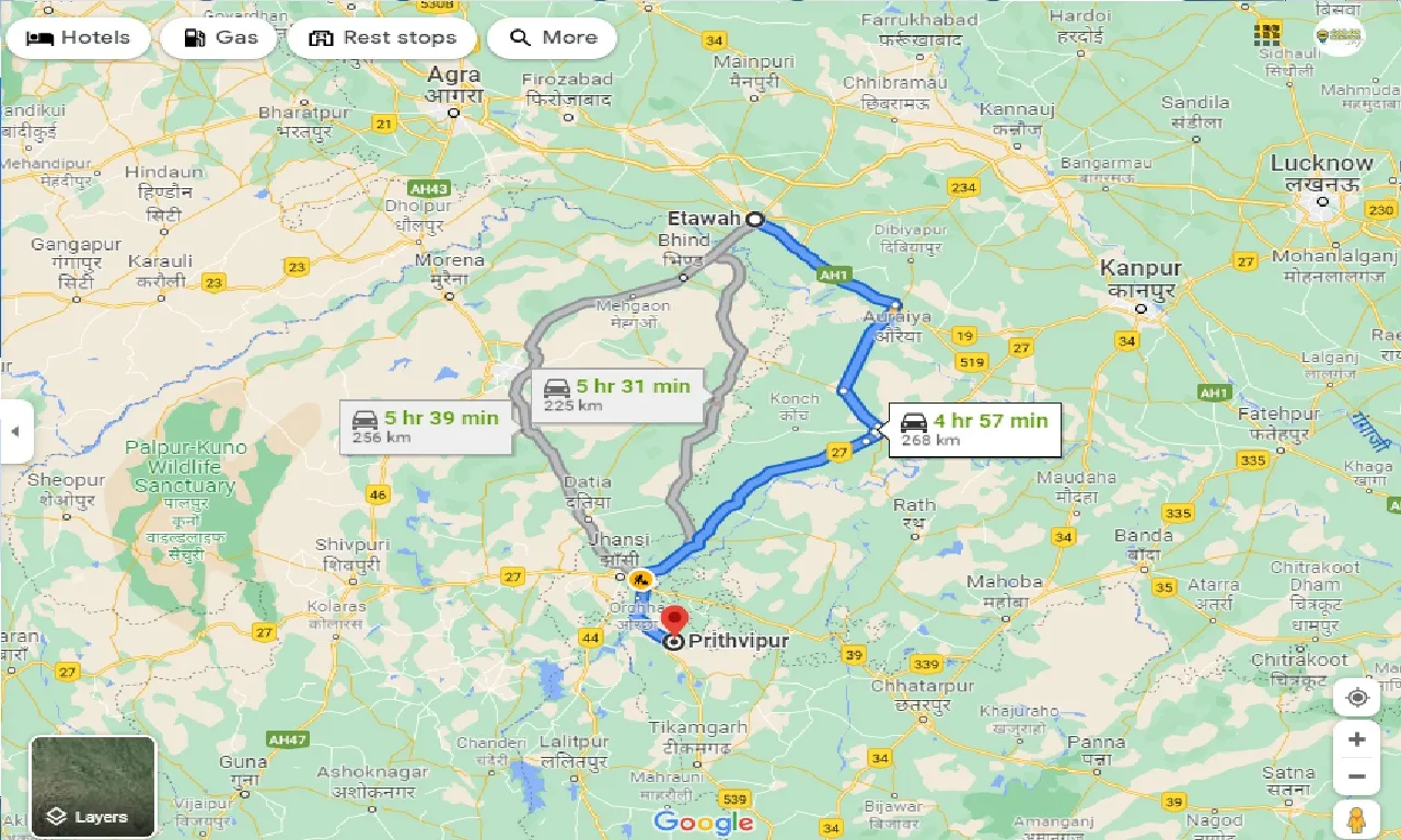 etawah-to-prithvipur-taxi