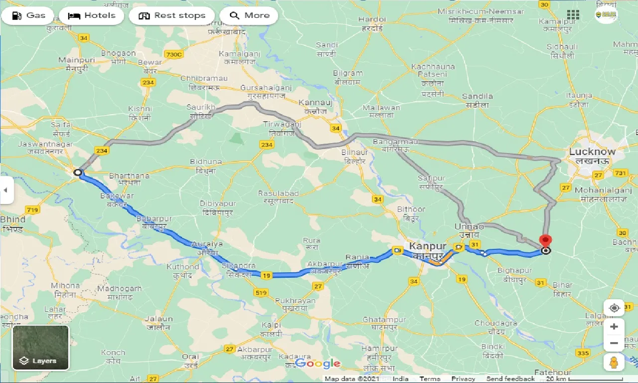 etawah-to-purwa-one-way
