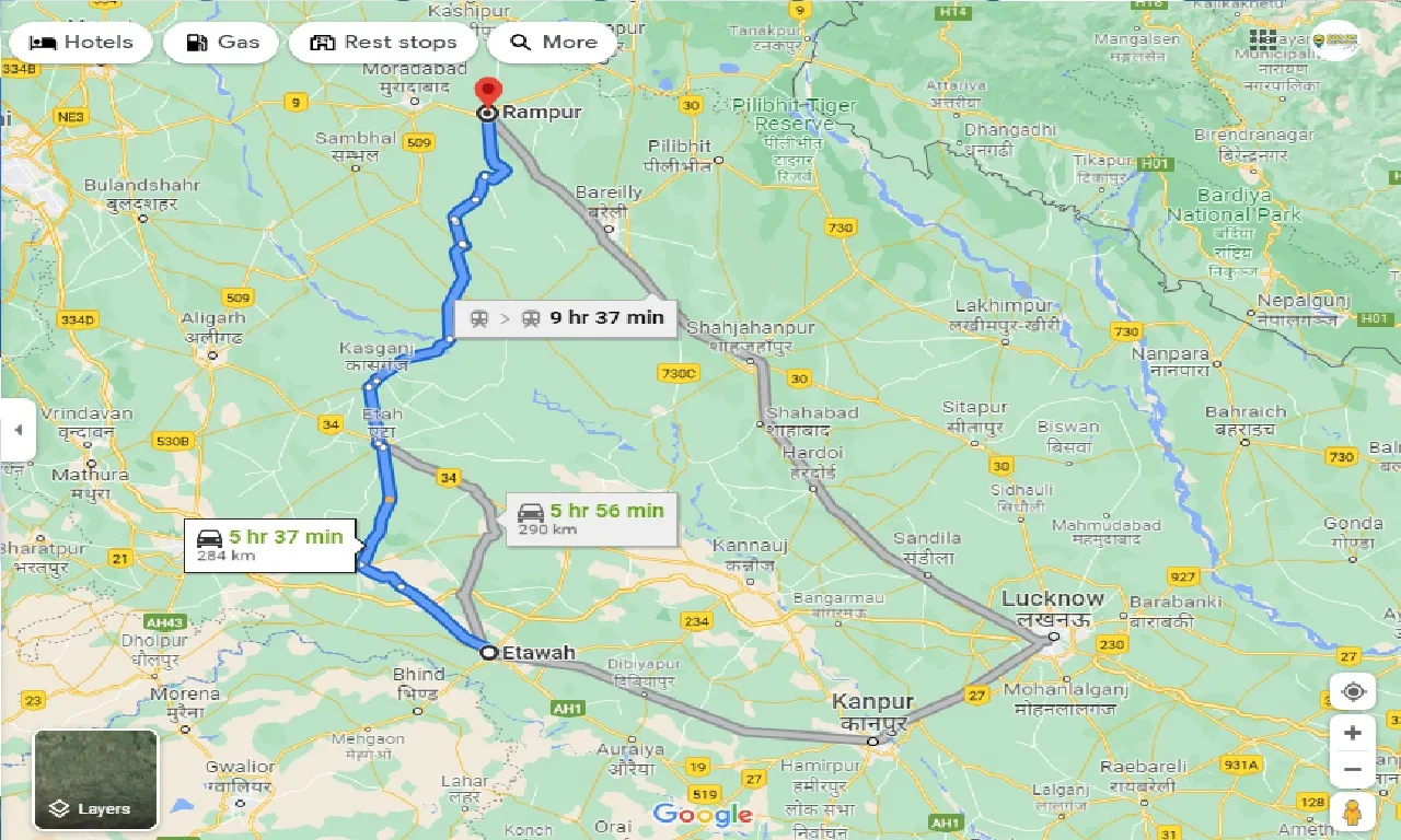 etawah-to-rampur-taxi