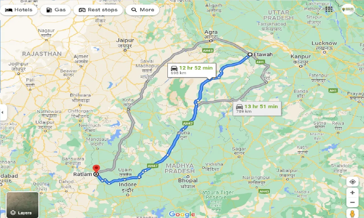 etawah-to-ratlam-taxi