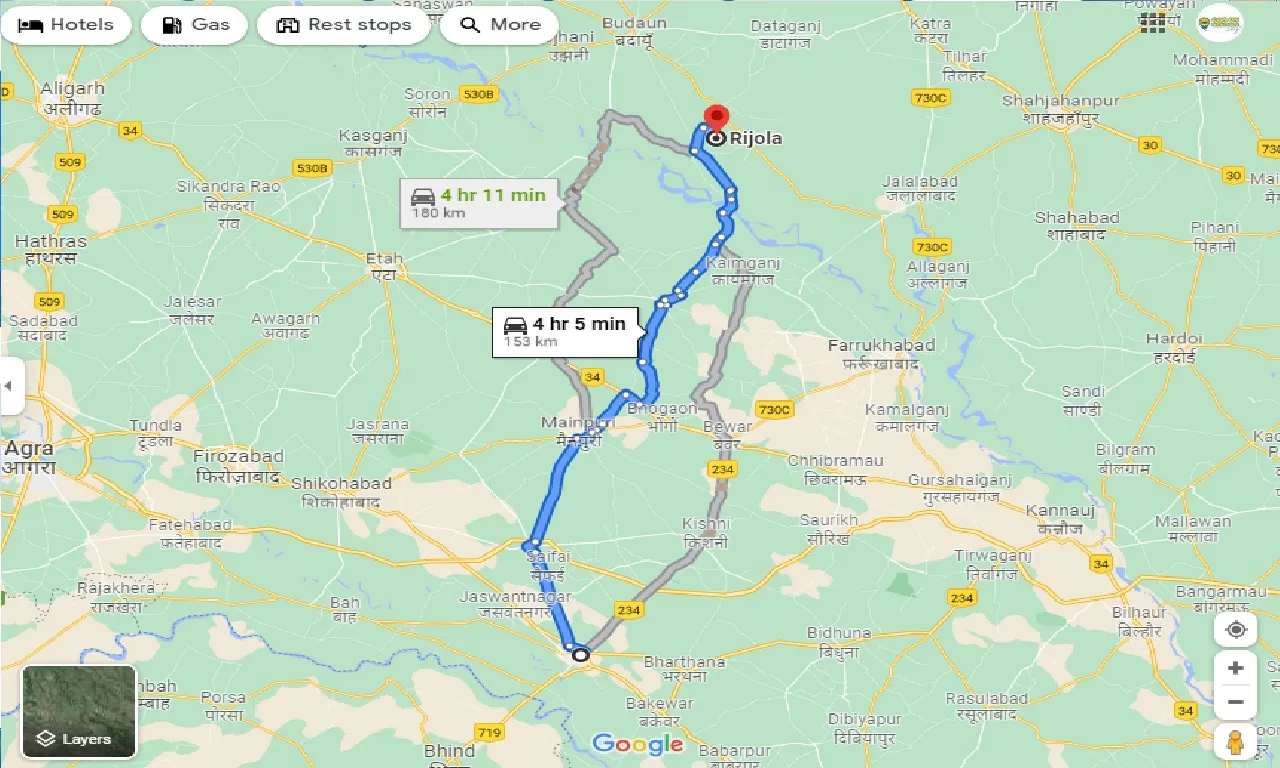 etawah-to-rijola-one-way