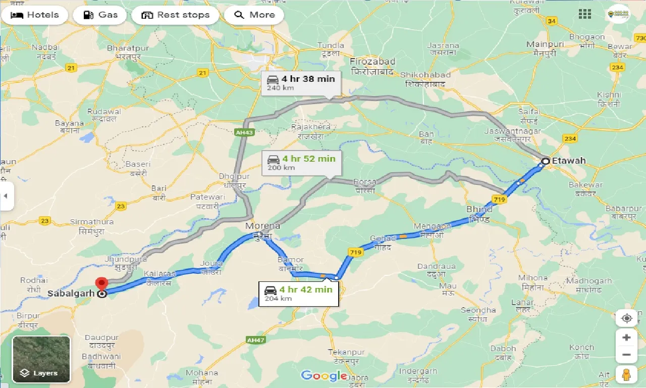 etawah-to-sabalgarh-taxi