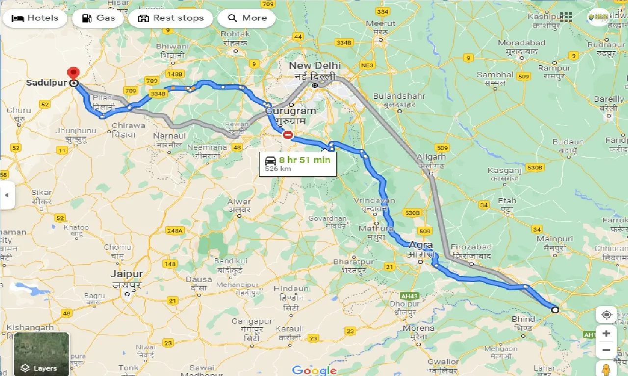 etawah-to-sadulpur-taxi