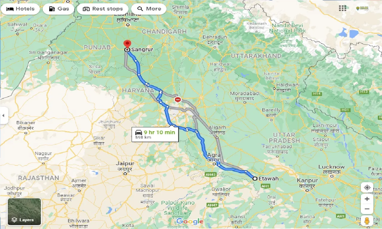 etawah-to-sangrur-taxi
