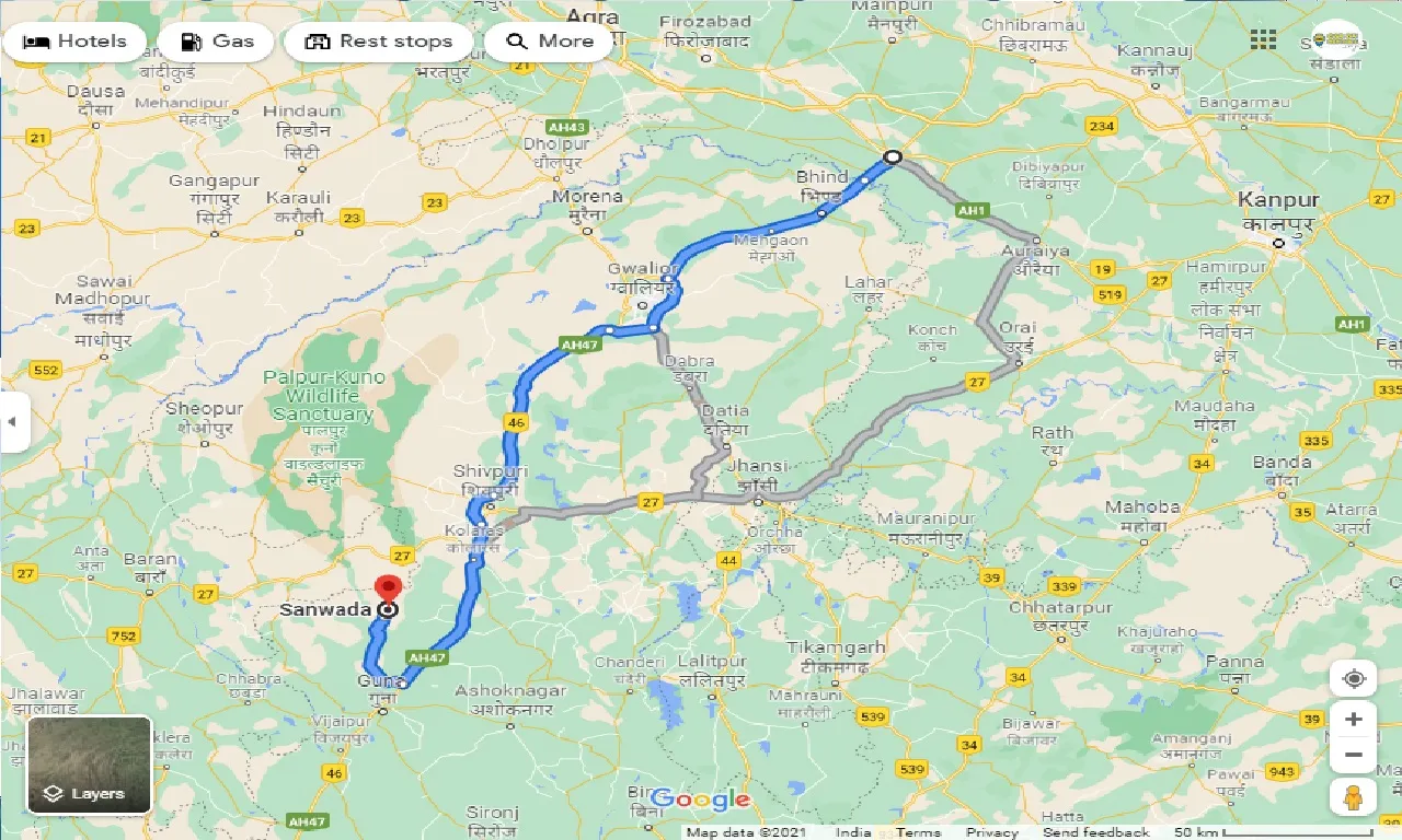 etawah-to-sanwada-taxi