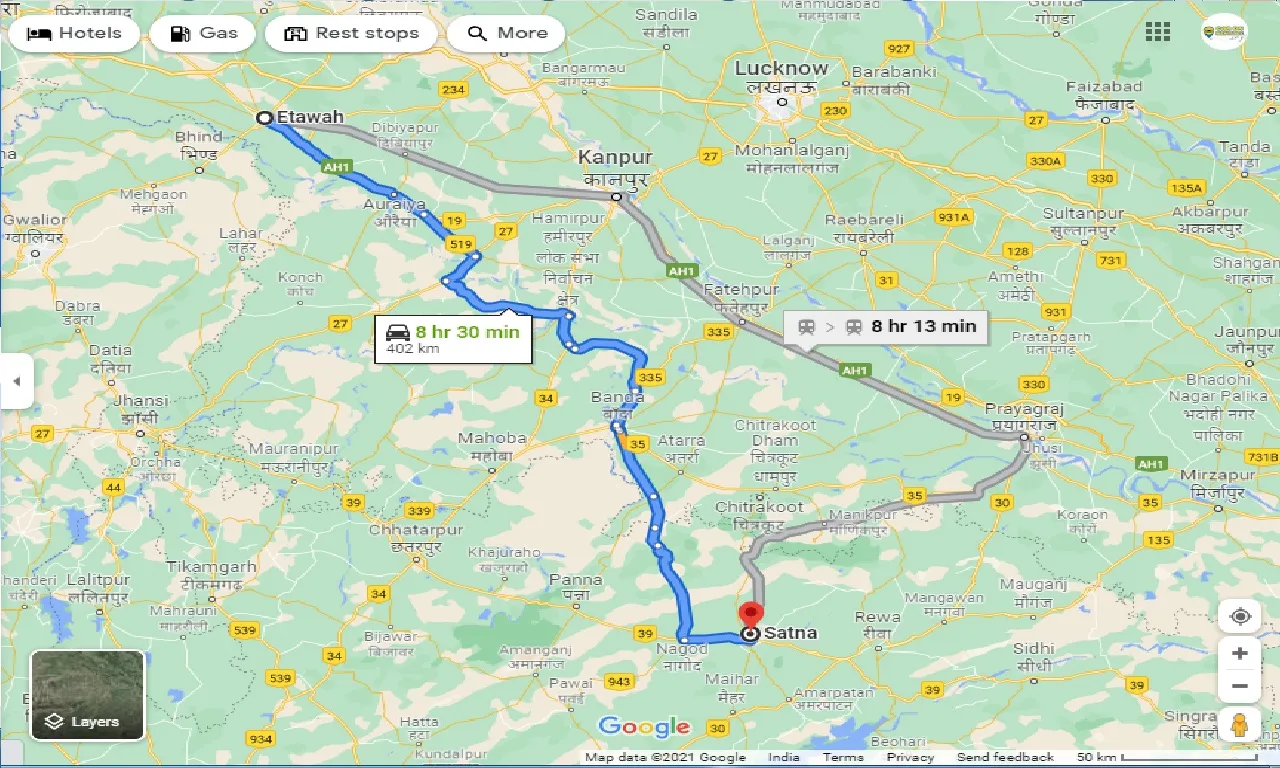 etawah-to-satna-taxi