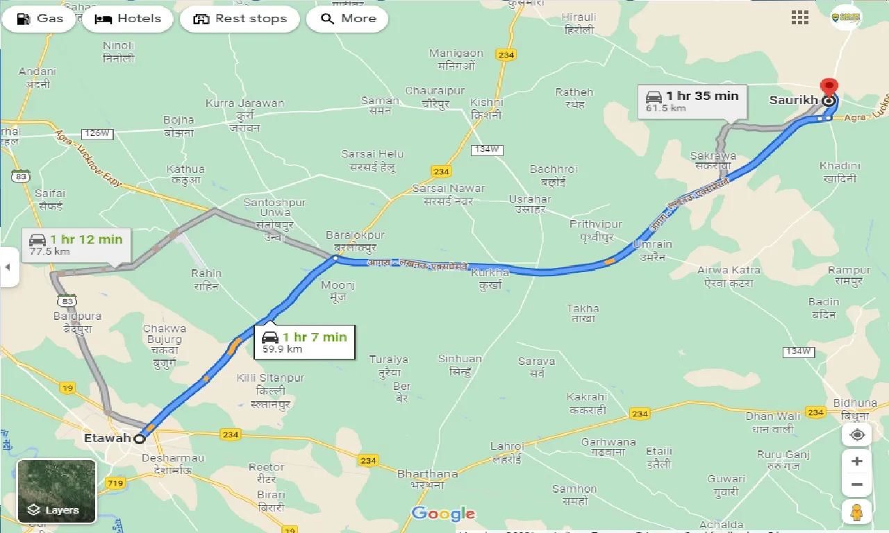 etawah-to-saurikh-taxi