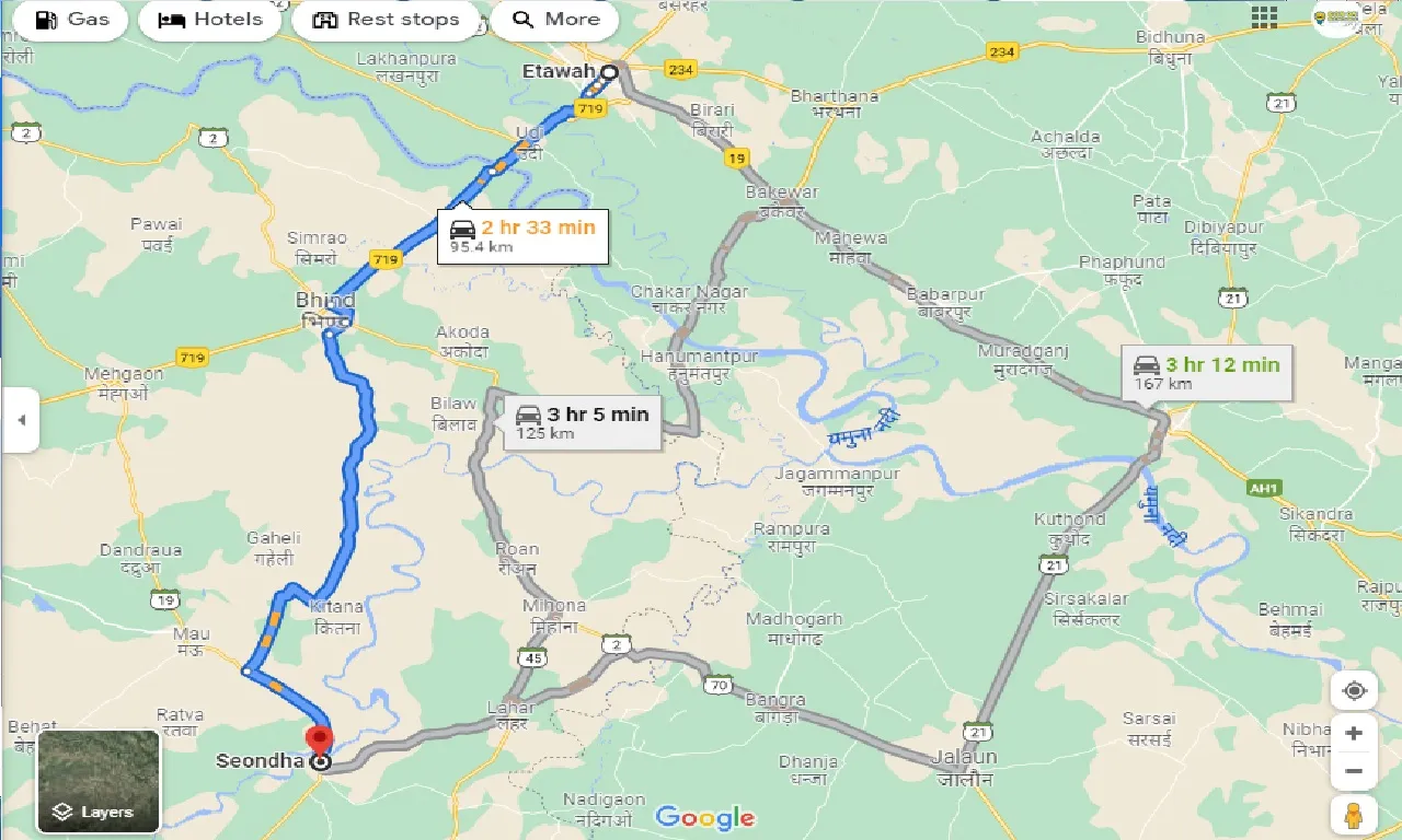 etawah-to-seondha-taxi
