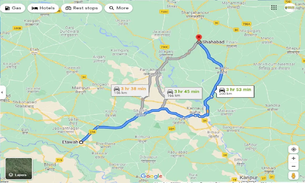 etawah-to-shahabad-one-way