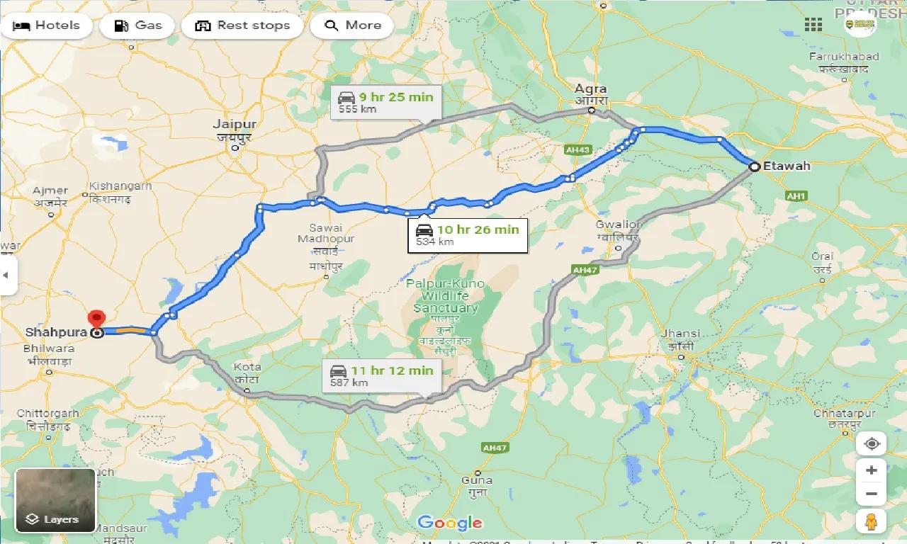 etawah-to-shahpura-one-way