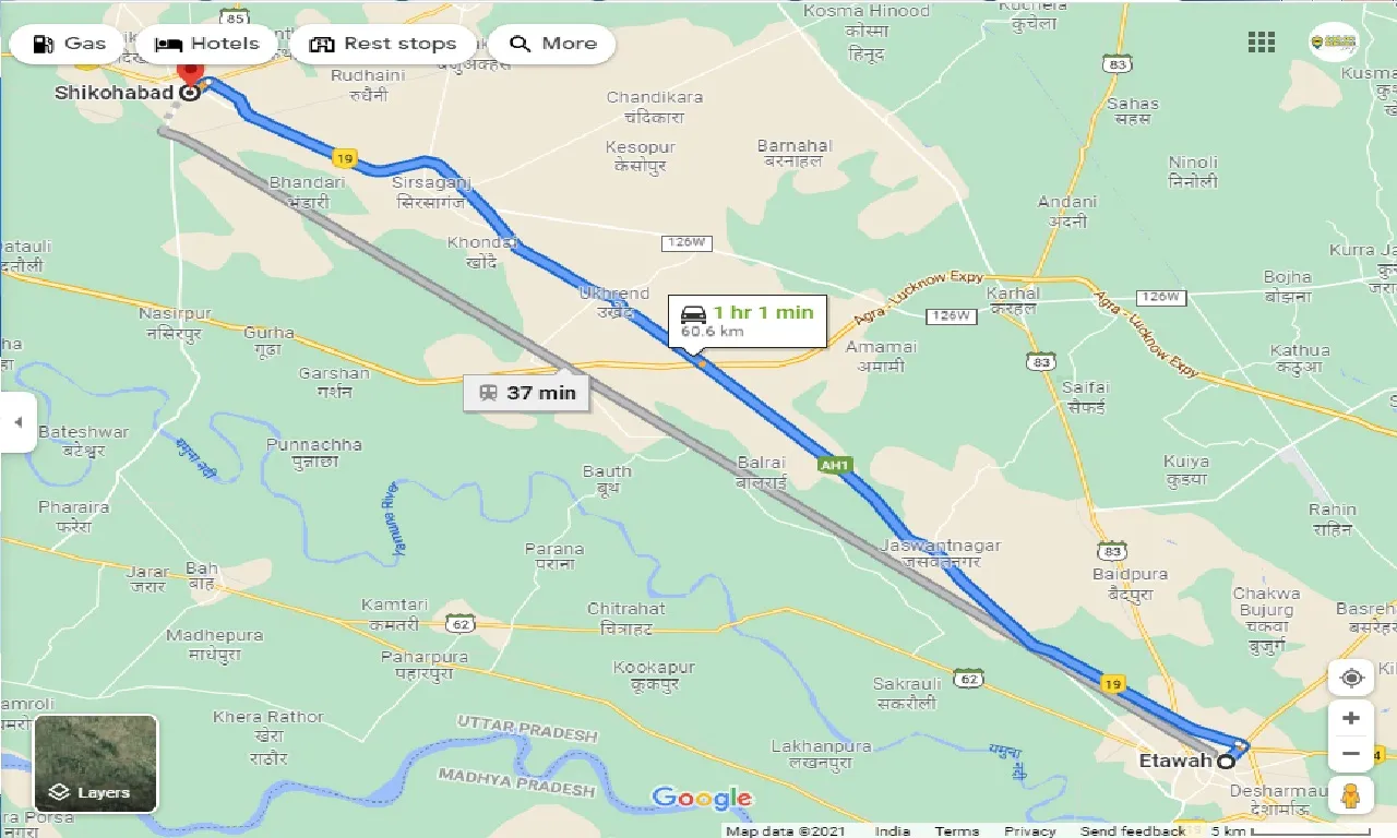 etawah-to-shikohabad-one-way