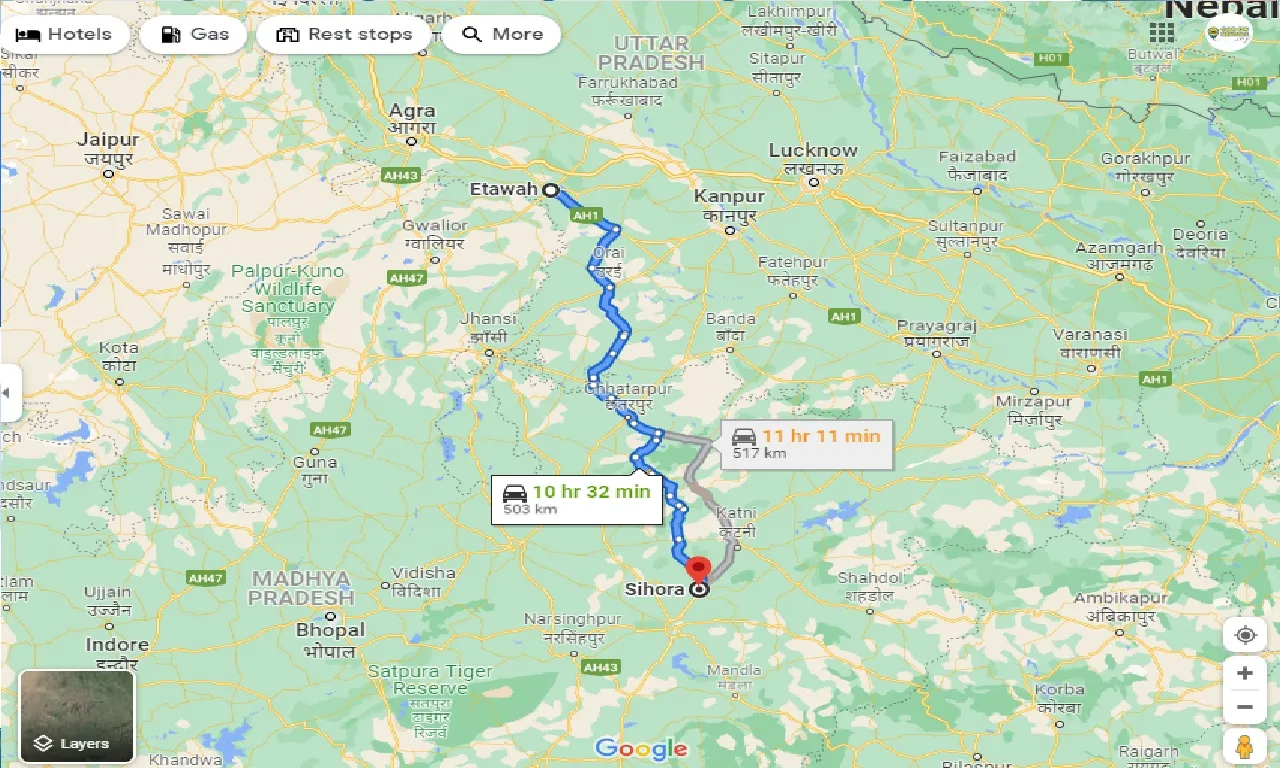 etawah-to-sihora-taxi