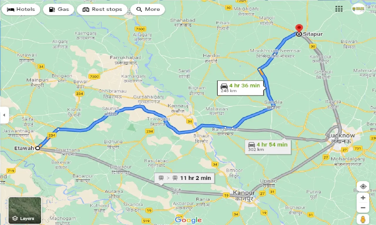 etawah-to-sitapur-taxi