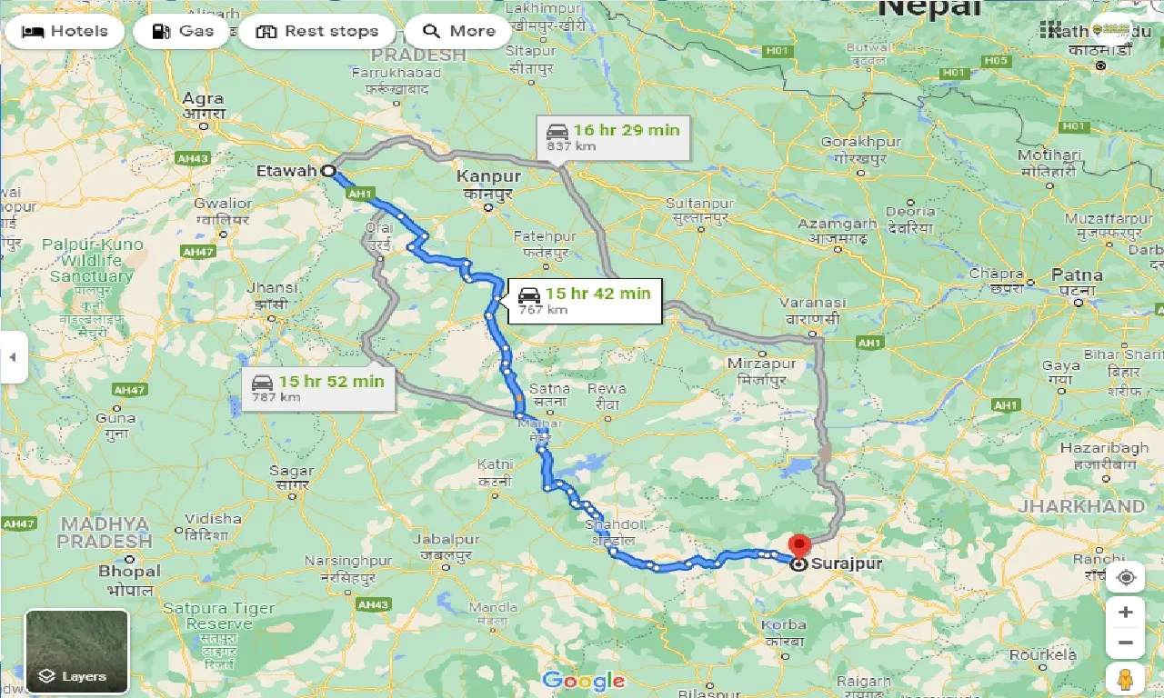 etawah-to-surajpur-one-way