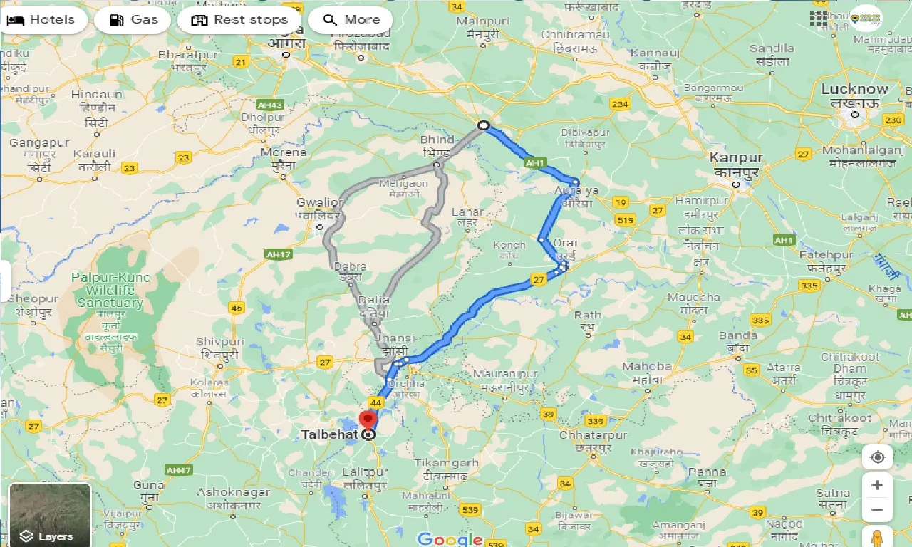 etawah-to-talbehat-taxi