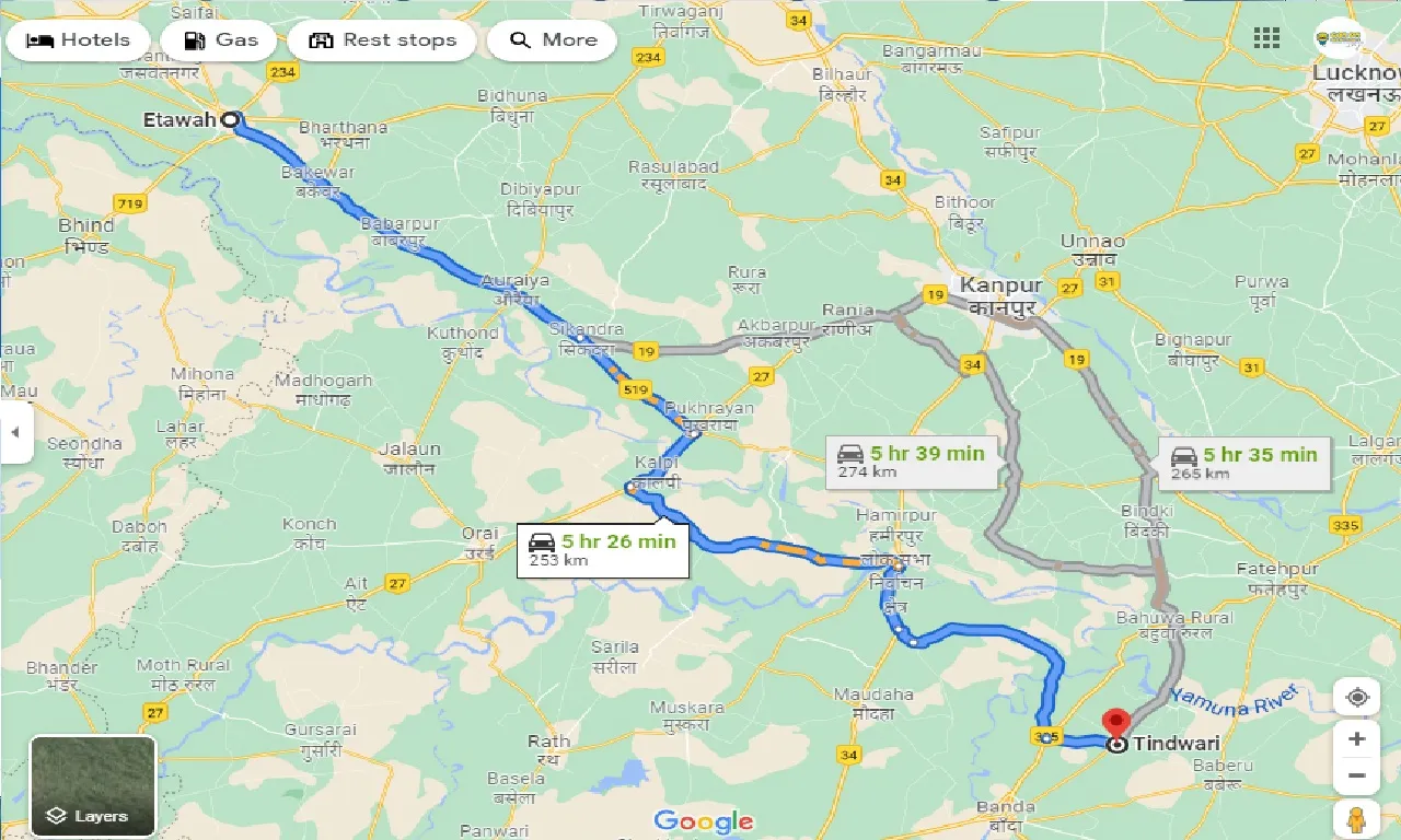 etawah-to-tindwari-one-way