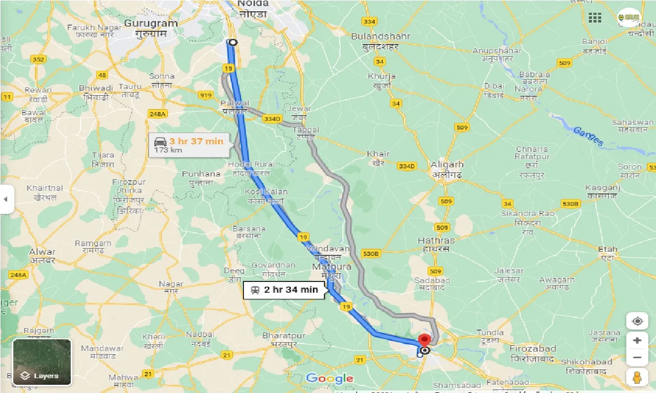faridabad-to-agra-one-way