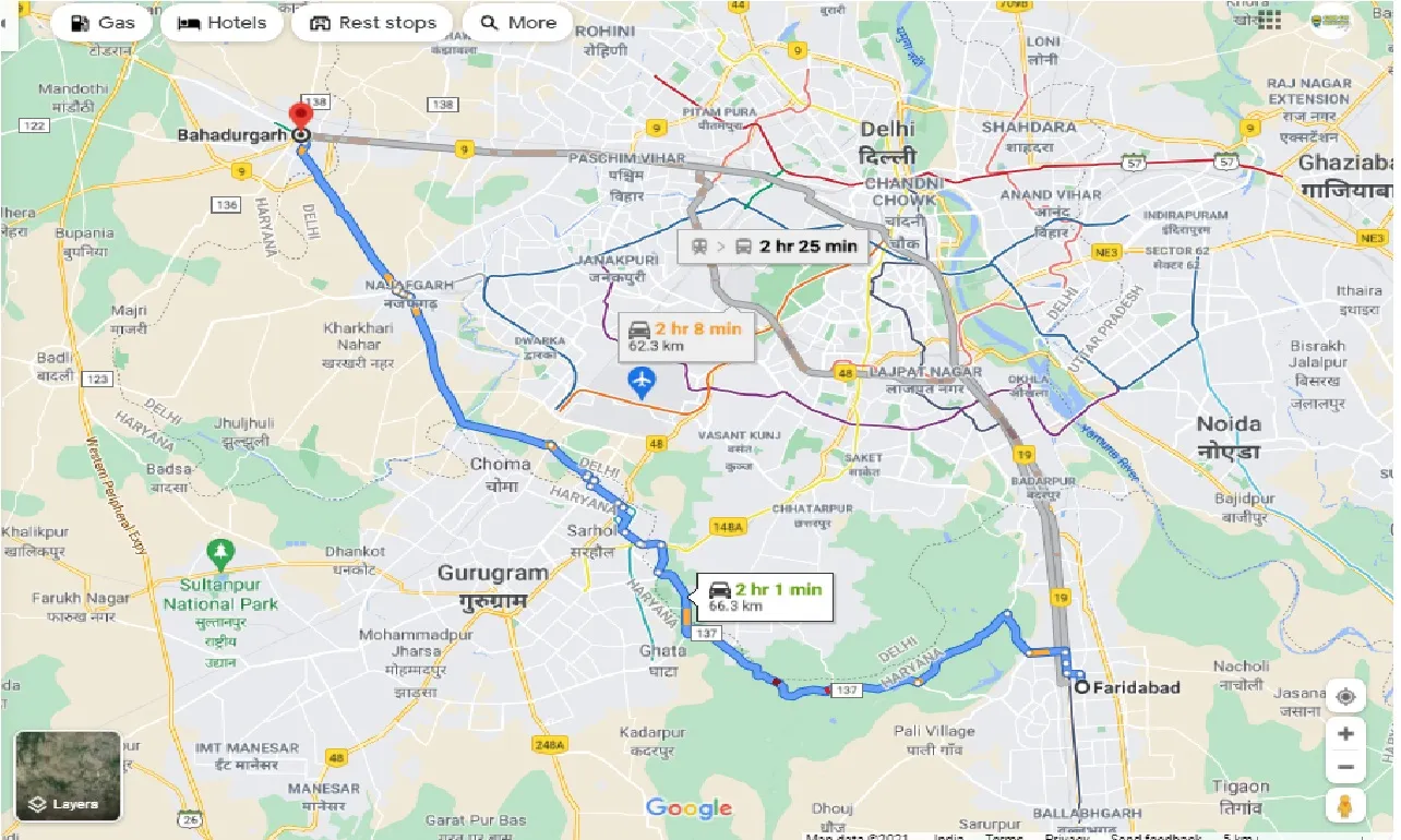 faridabad-to-bahadurgarh-round-trip