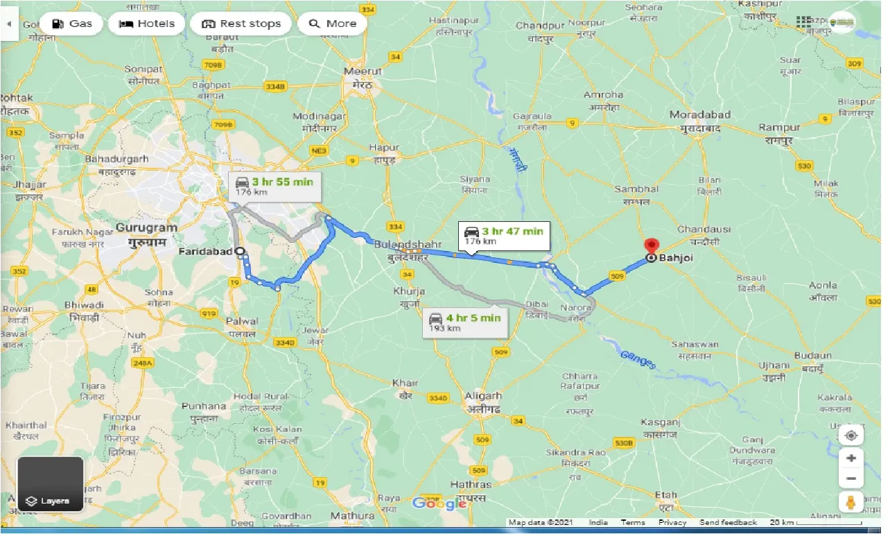 faridabad-to-bahjoi-one-way