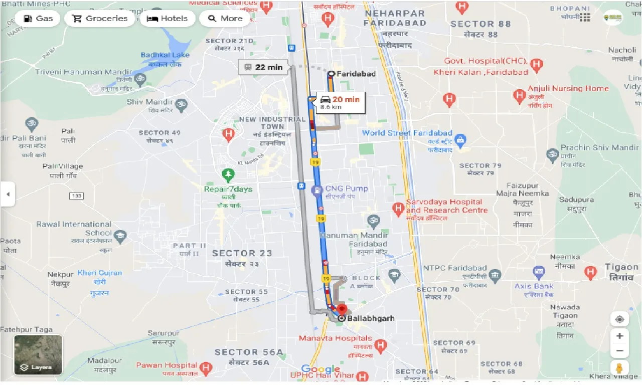 faridabad-to-ballabgarh-round-trip