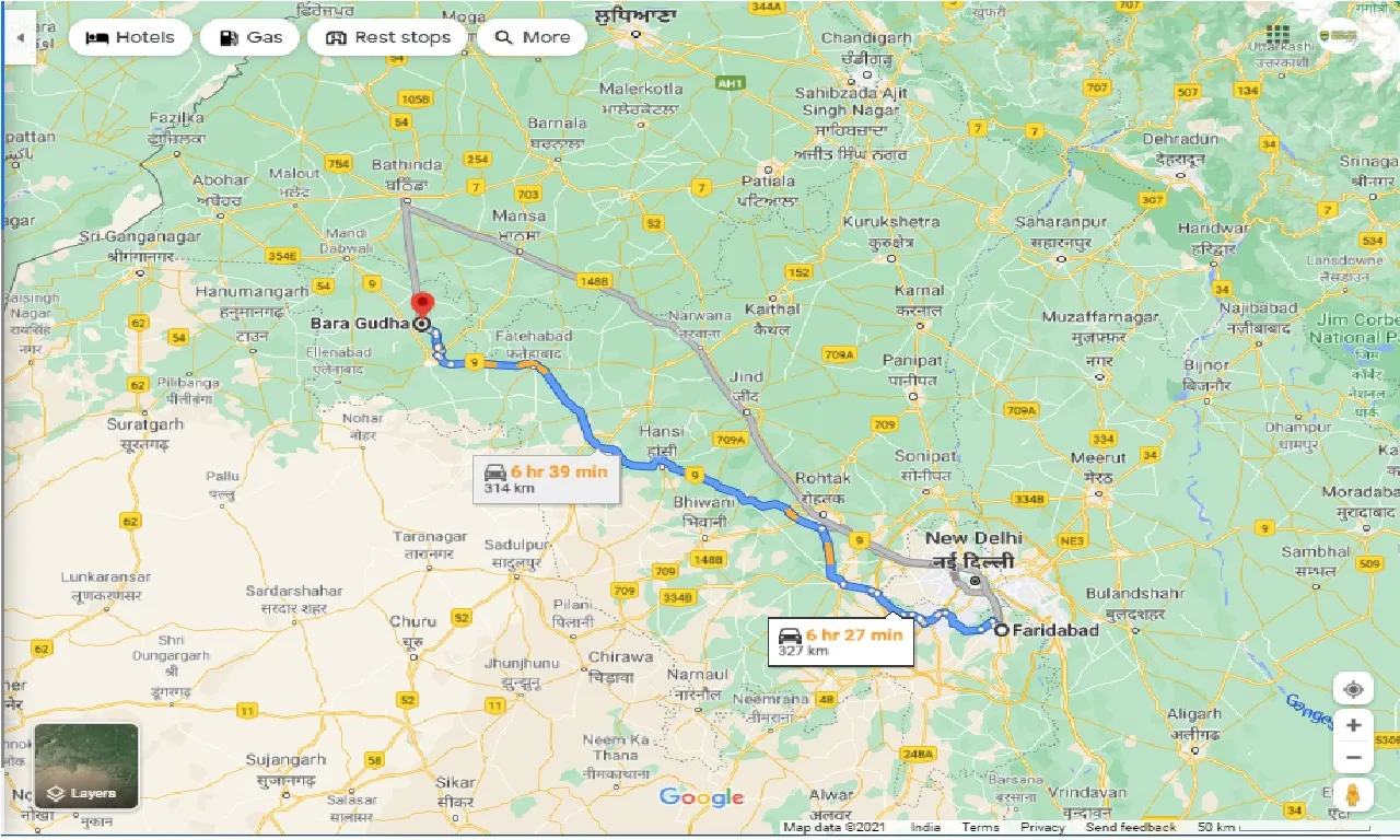 faridabad-to-bara-gudha-round-trip
